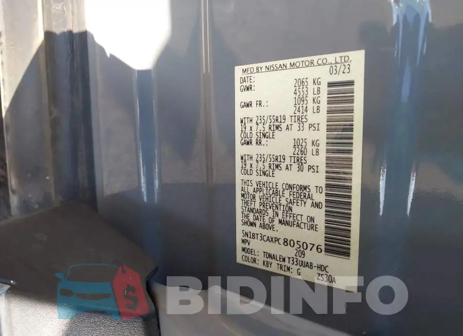 5N1BT3CAXPC805076 Photo# 9
