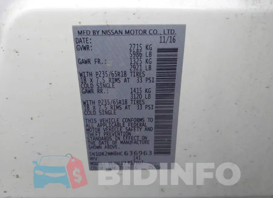 5N1DR2MM8HC636963 Photo# 9