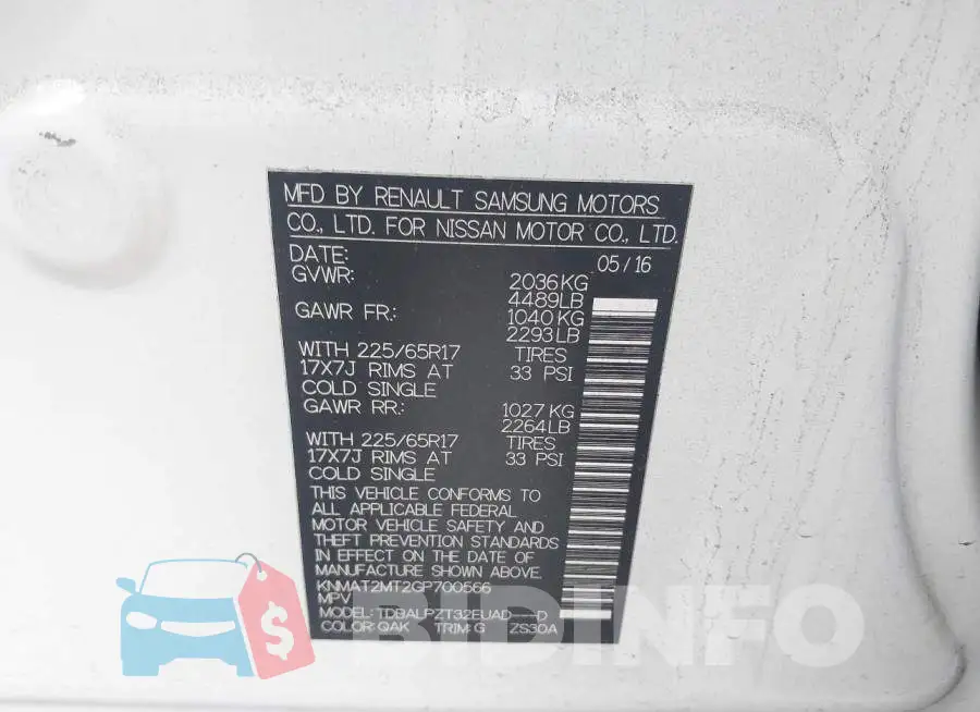 KNMAT2MT2GP700566 Photo# 9