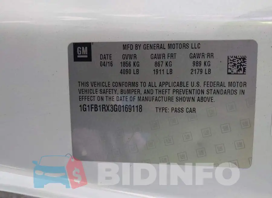 1G1FB1RX3G0169118 Photo# 9
