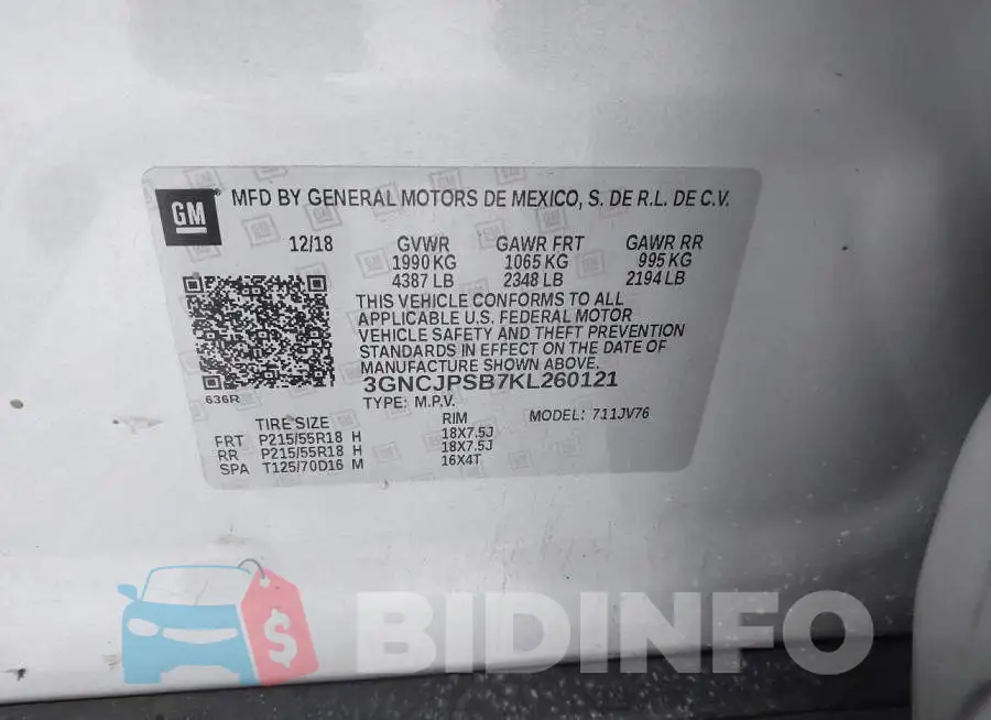 3GNCJPSB7KL260121 Photo# 9