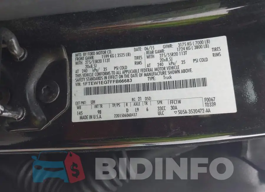 1FTEW1EG7FFB66683 Photo# 9