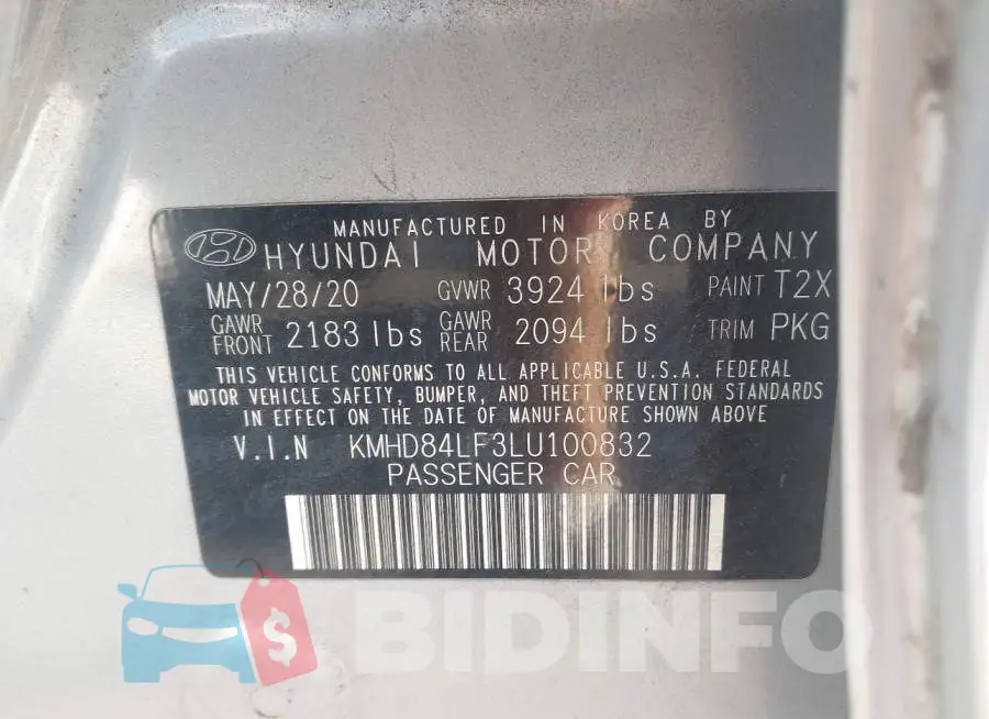 KMHD84LF3LU100832 Photo# 9