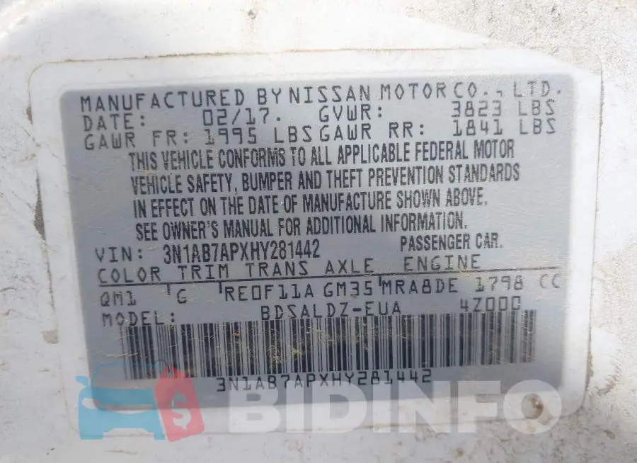 3N1AB7APXHY281442 Photo# 9