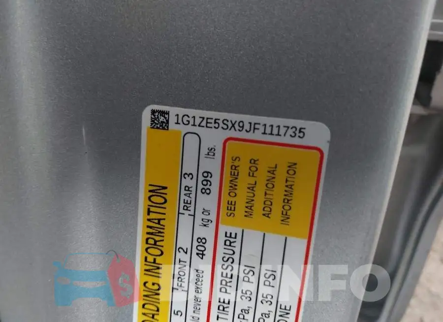 1G1ZE5SX9JF111735 Photo# 9