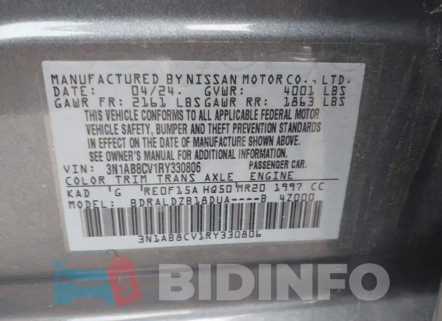 3N1AB8CV1RY330806 Photo# 9