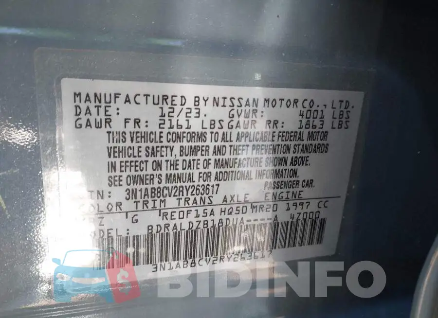3N1AB8CV2RY263617 Photo# 9