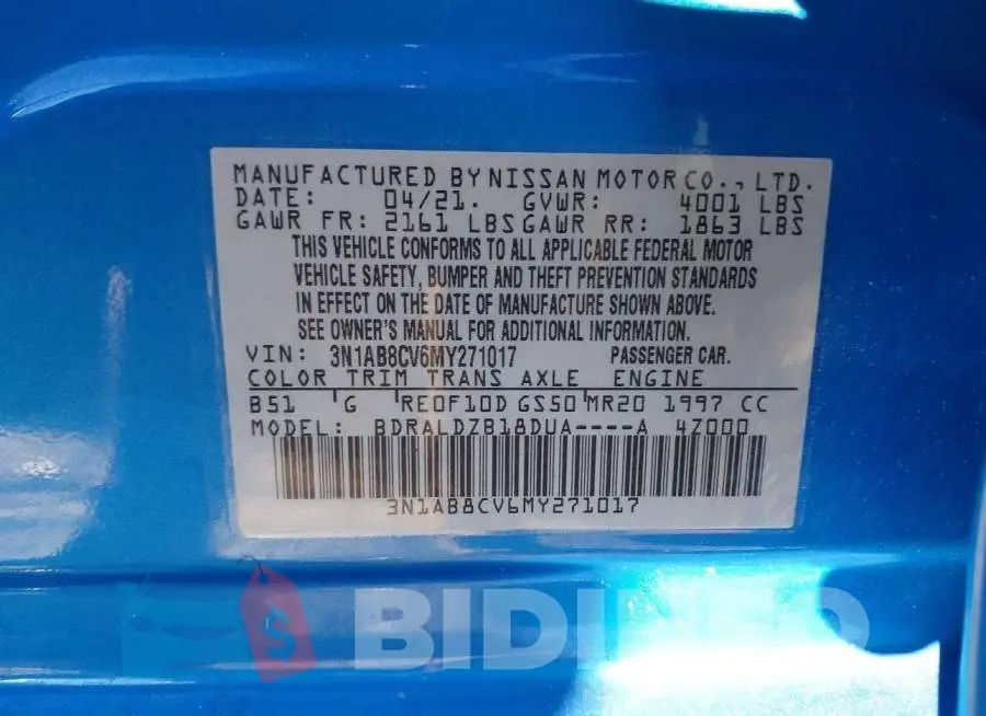 3N1AB8CV6MY271017 Photo# 9