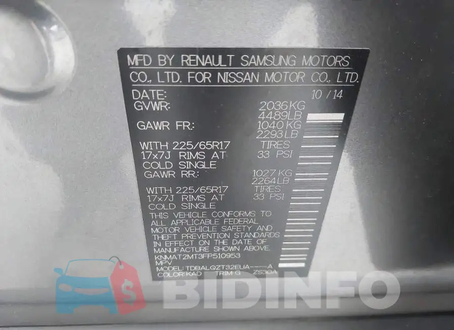 KNMAT2MT3FP510953 Photo# 9
