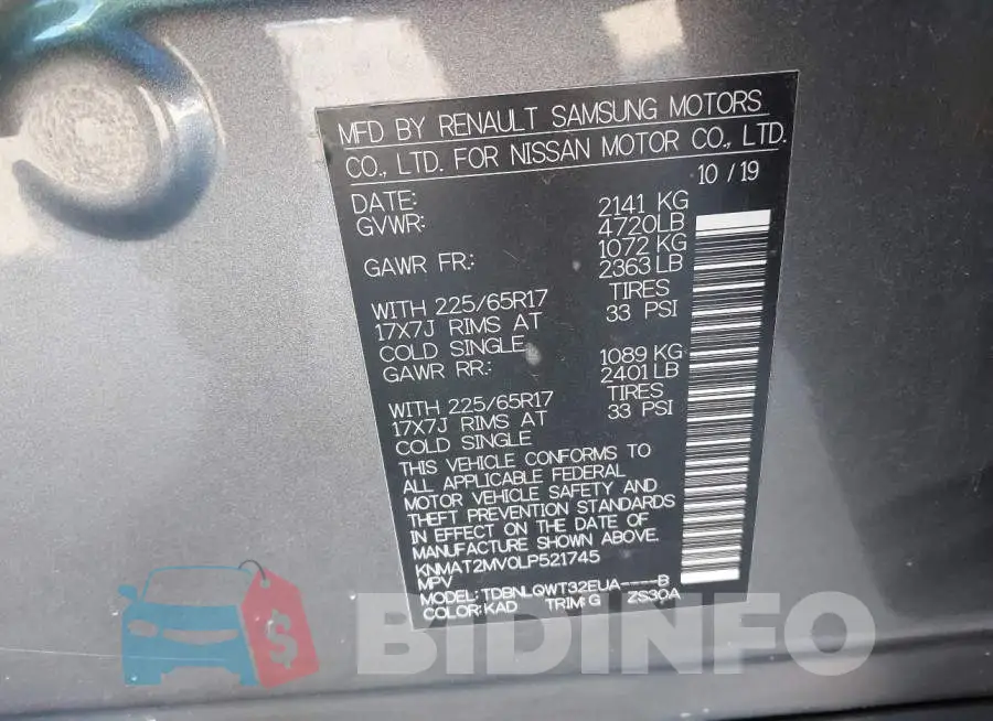 KNMAT2MV0LP521745 Photo# 9