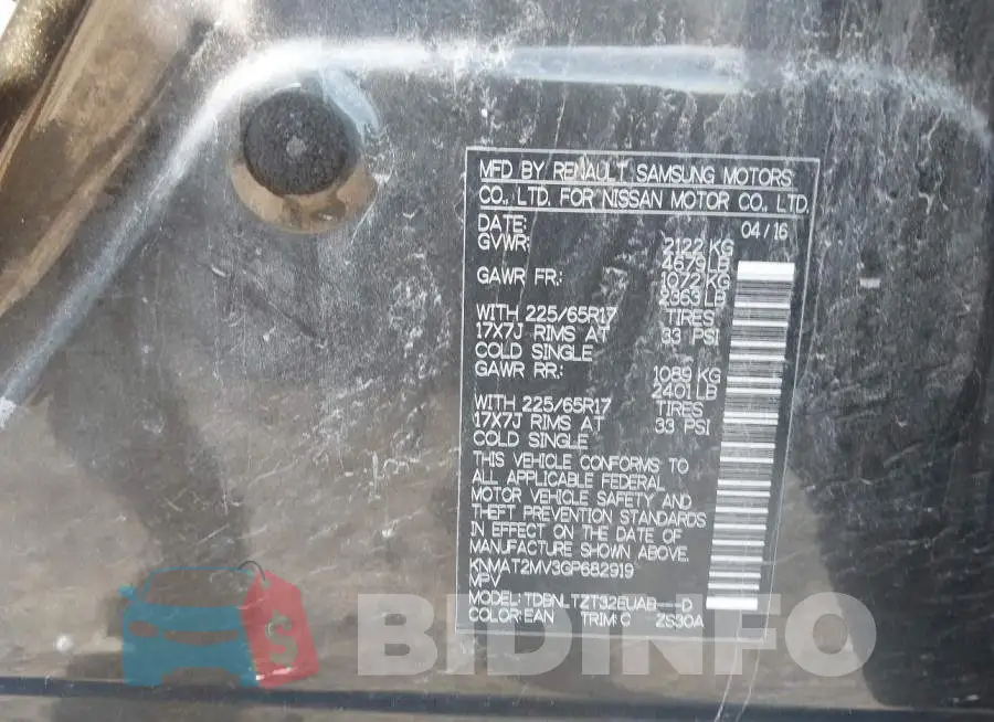 KNMAT2MV3GP682919 Photo# 9