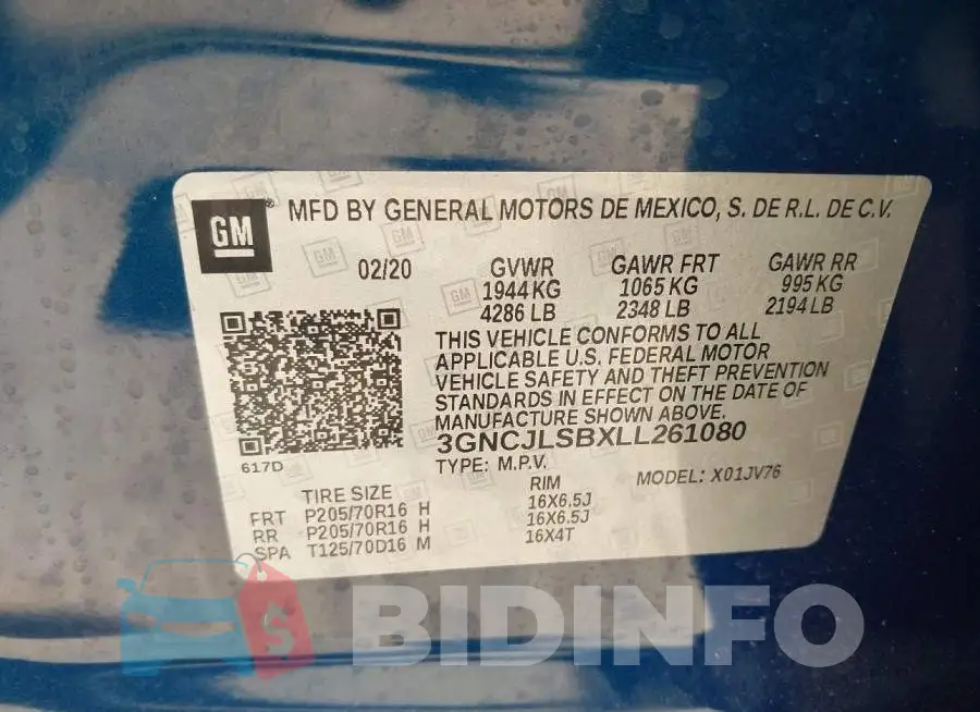 3GNCJLSBXLL261080 Photo# 9