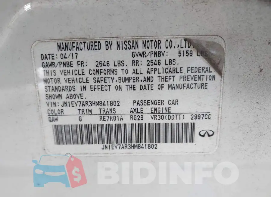 JN1EV7AR3HM841802 Photo# 9