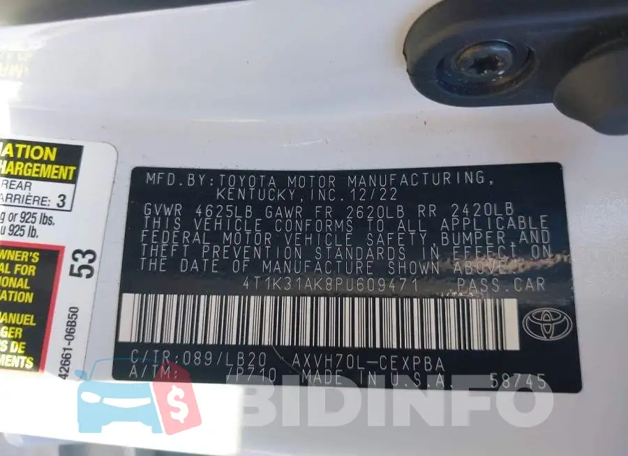 4T1K31AK8PU609471 Photo# 9