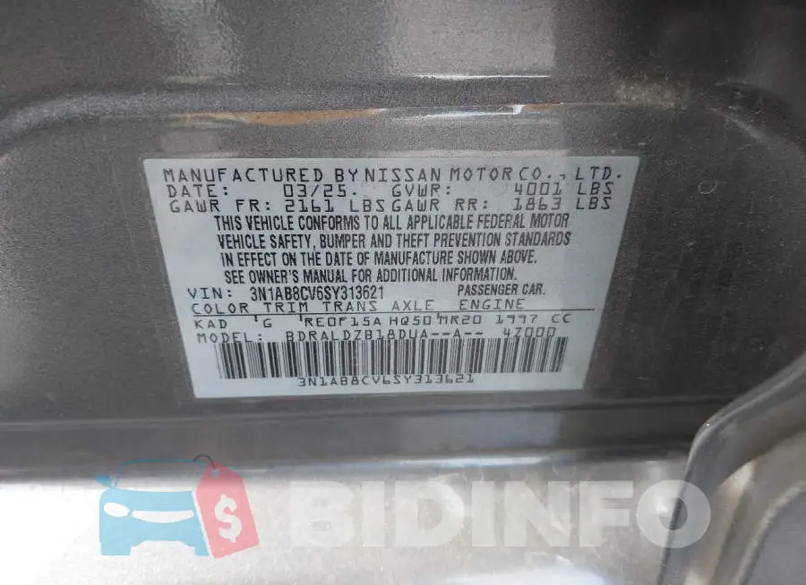 3N1AB8CV6SY313621 Photo# 9