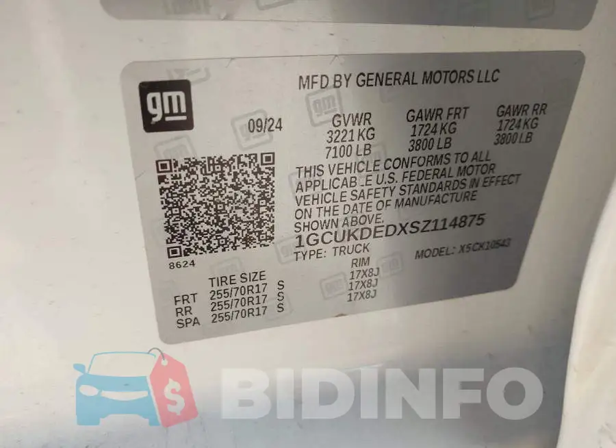 1GCUKDEDXSZ114875 Photo# 9