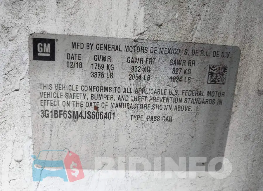 3G1BF6SM4JS606401 Photo# 9