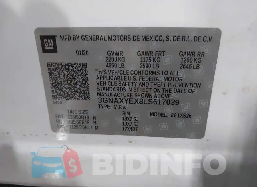 3GNAXYEX8LS617039 Photo# 9
