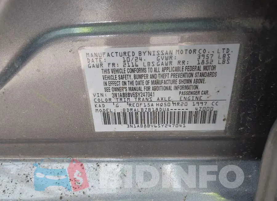 3N1AB8BV6SY247041 Photo# 9