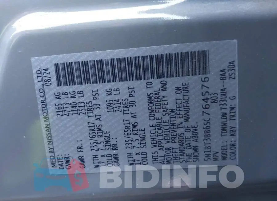 5N1BT3BB6SC764576 Photo# 9