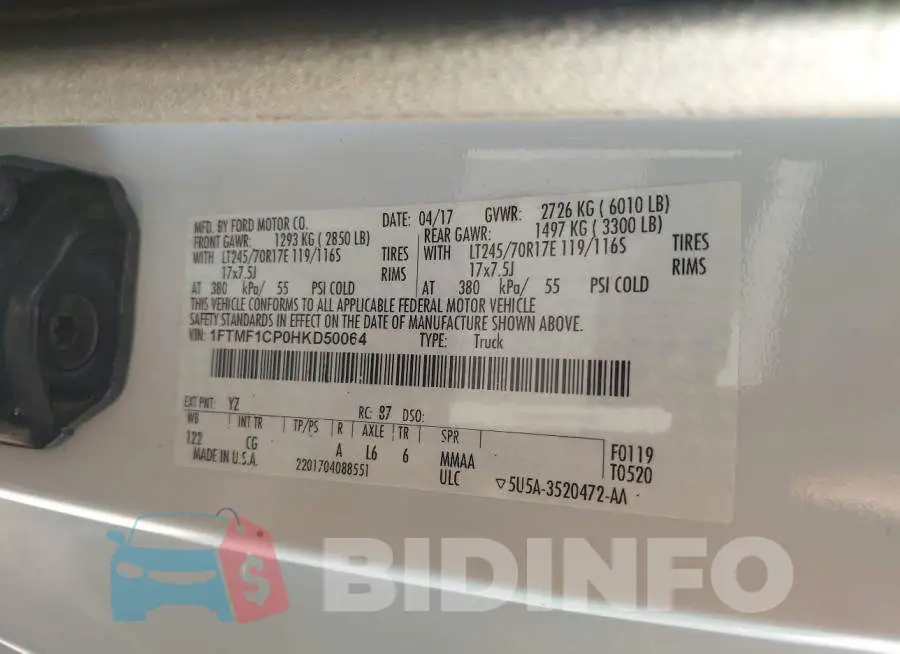 1FTMF1CP0HKD50064 Photo# 8