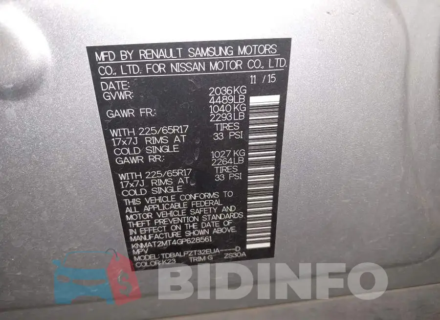 KNMAT2MT4GP628561 Photo# 9