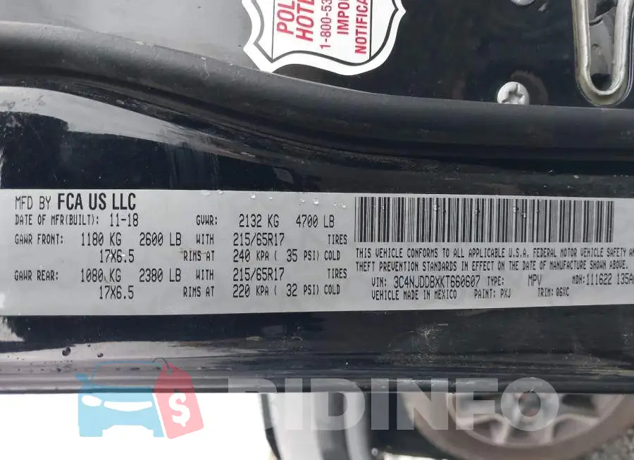 3C4NJDDBXKT660607 Photo# 9