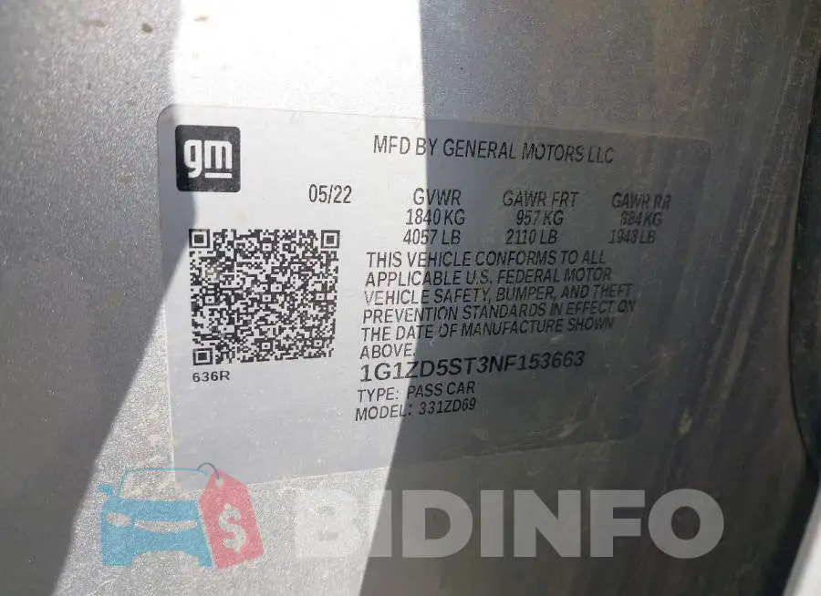 1G1ZD5ST3NF153663 Photo# 9