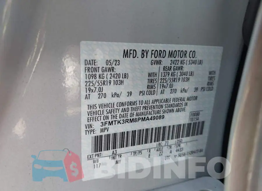 3FMTK3RM8PMA49089 Photo# 9