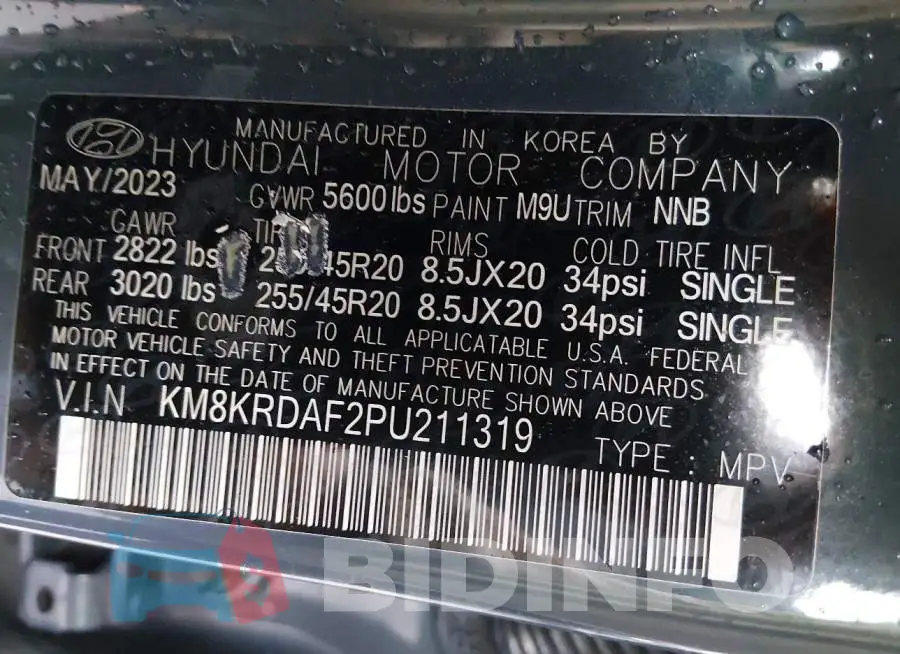 KM8KRDAF2PU211319 Photo# 9