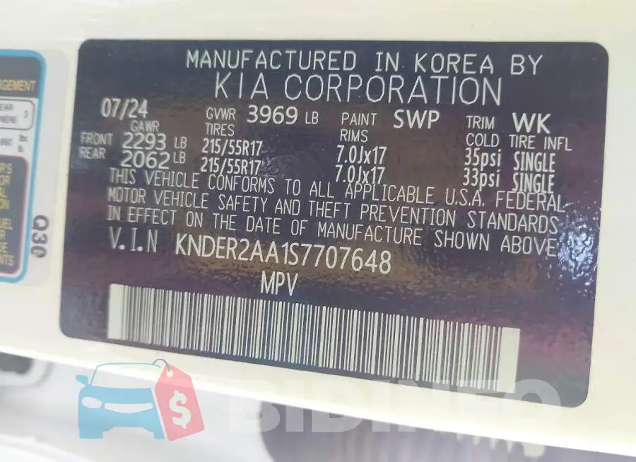KNDER2AA1S7707648 Photo# 9