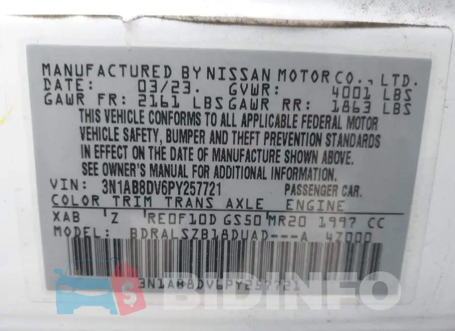 3N1AB8DV6PY257721 Photo# 9