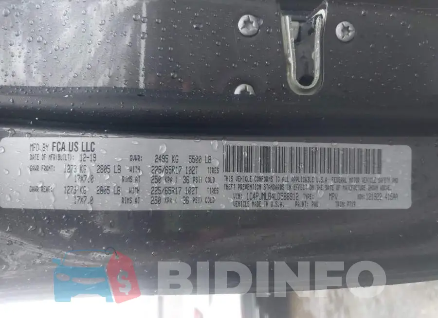 1C4PJMLB4LD586912 Photo# 9