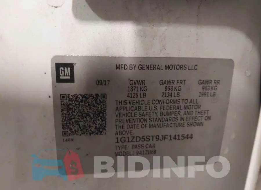 1G1ZD5ST9JF141544 Photo# 9