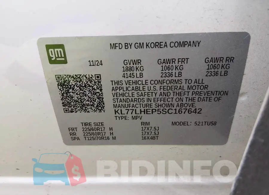 KL77LHEP5SC167642 Photo# 9