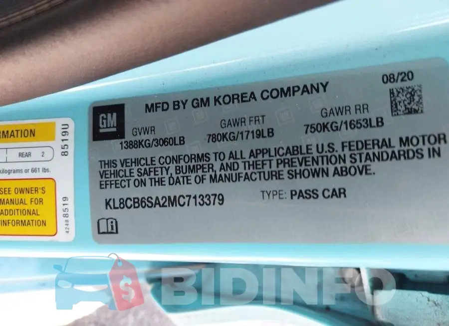 KL8CB6SA2MC713379 Photo# 9