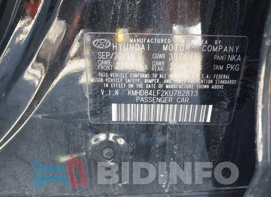 KMHD84LF2KU782813 Photo# 9