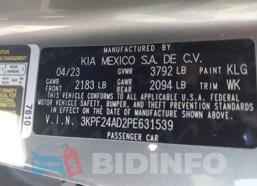 3KPF24AD2PE631539 Photo# 9