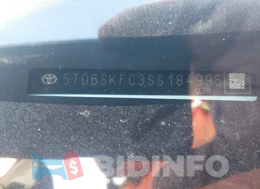 5TDBSKFC3SS184995 Photo# 16