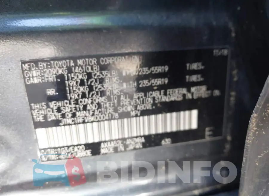 JTMC1RFV8KD004178 Photo# 9
