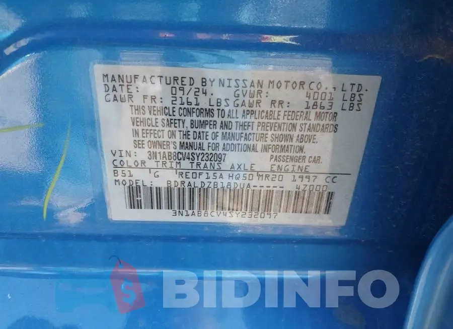 3N1AB8CV4SY232097 Photo# 9