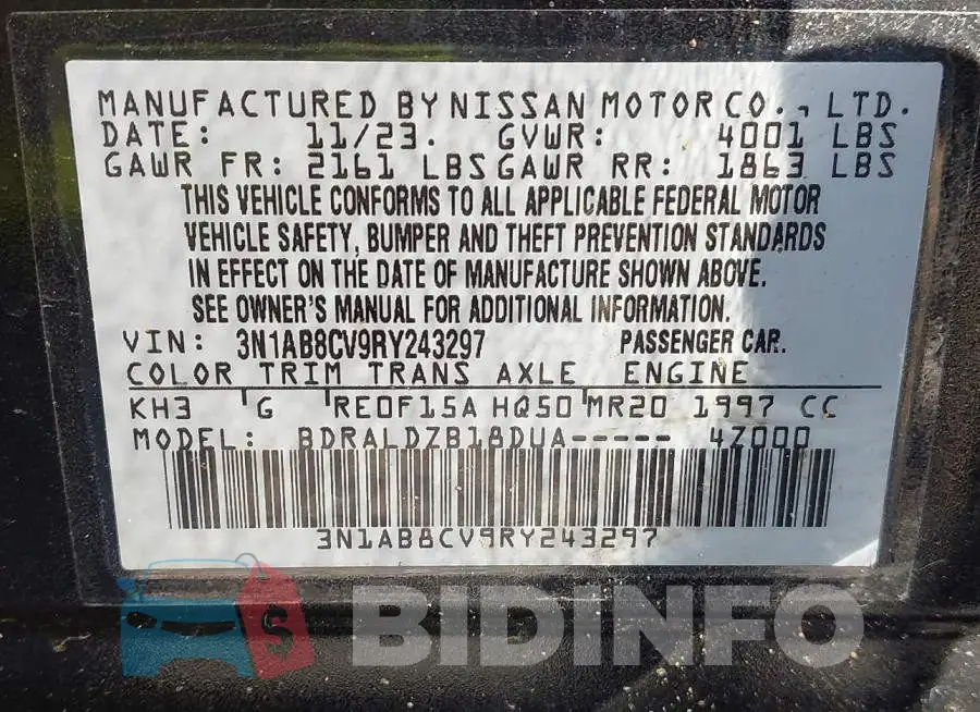 3N1AB8CV9RY243297 Photo# 9