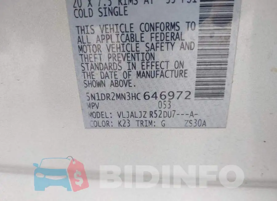 5N1DR2MN3HC646972 Photo# 9
