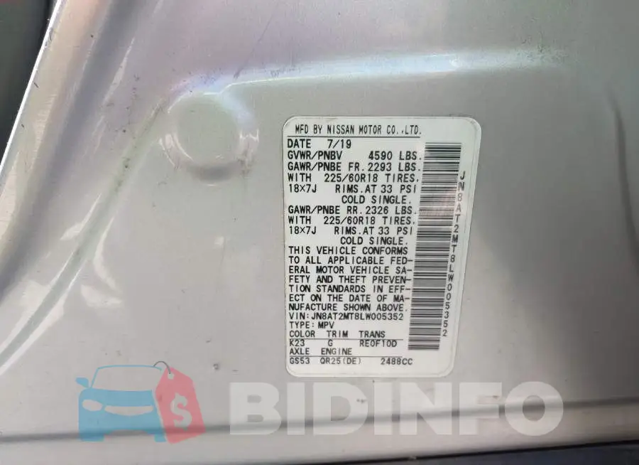 JN8AT2MT8LW005352 Photo# 9