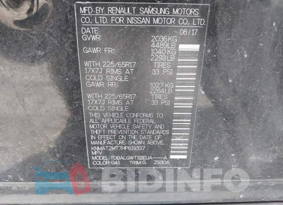 KNMAT2MT7HP619337 Photo# 9