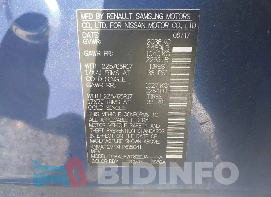 KNMAT2MTXHP615041 Photo# 9