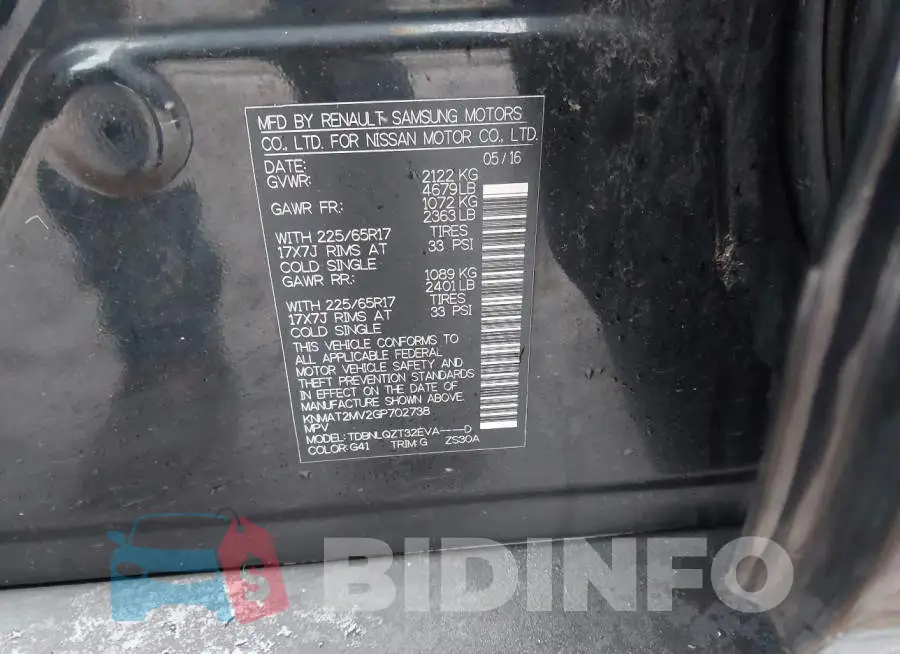 KNMAT2MV2GP702738 Photo# 9