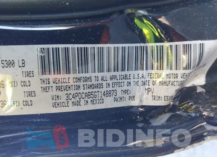 3C4PDCAB5GT148873 Photo# 9