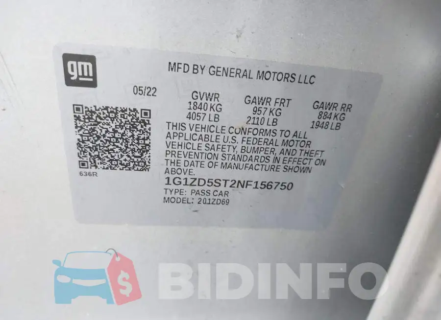1G1ZD5ST2NF156750 Photo# 9