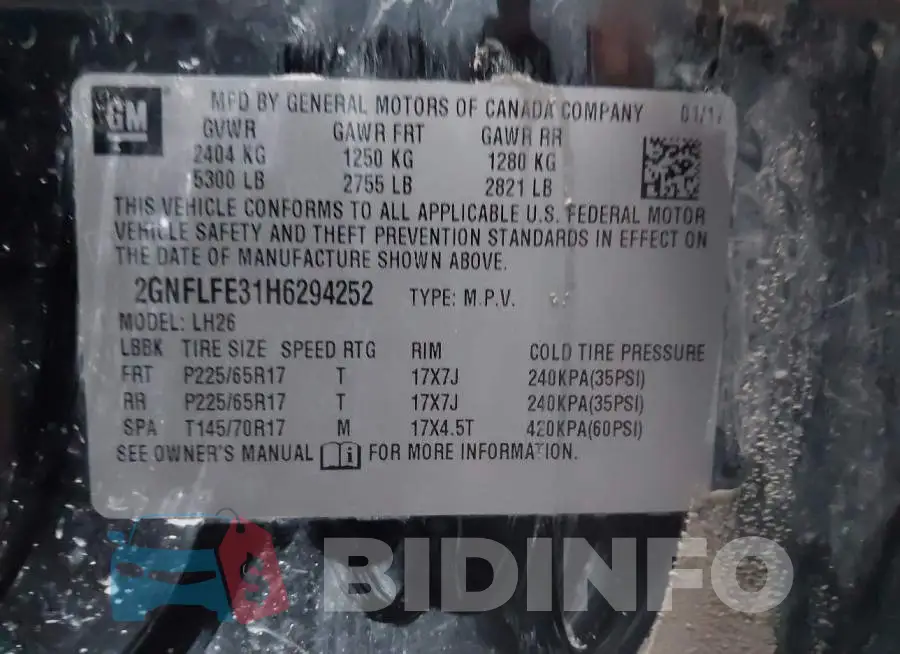 2GNFLFE31H6294252 Photo# 9